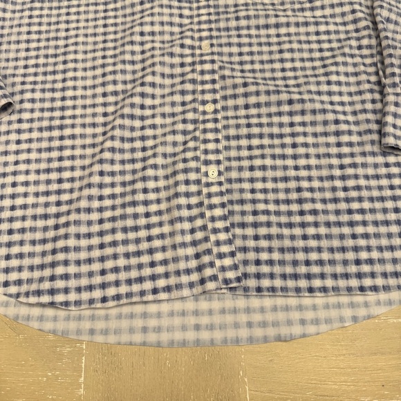 Lysse Blue and White Gingham Schiffer Checkered Button Down Shirt - Picture 2 of 7